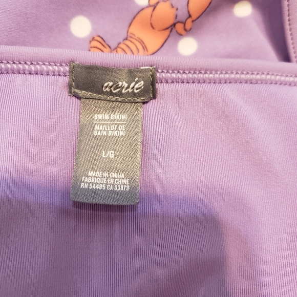 Aerie Purple Lobster Bandeau Bikini size Large - Picture 7 of 8